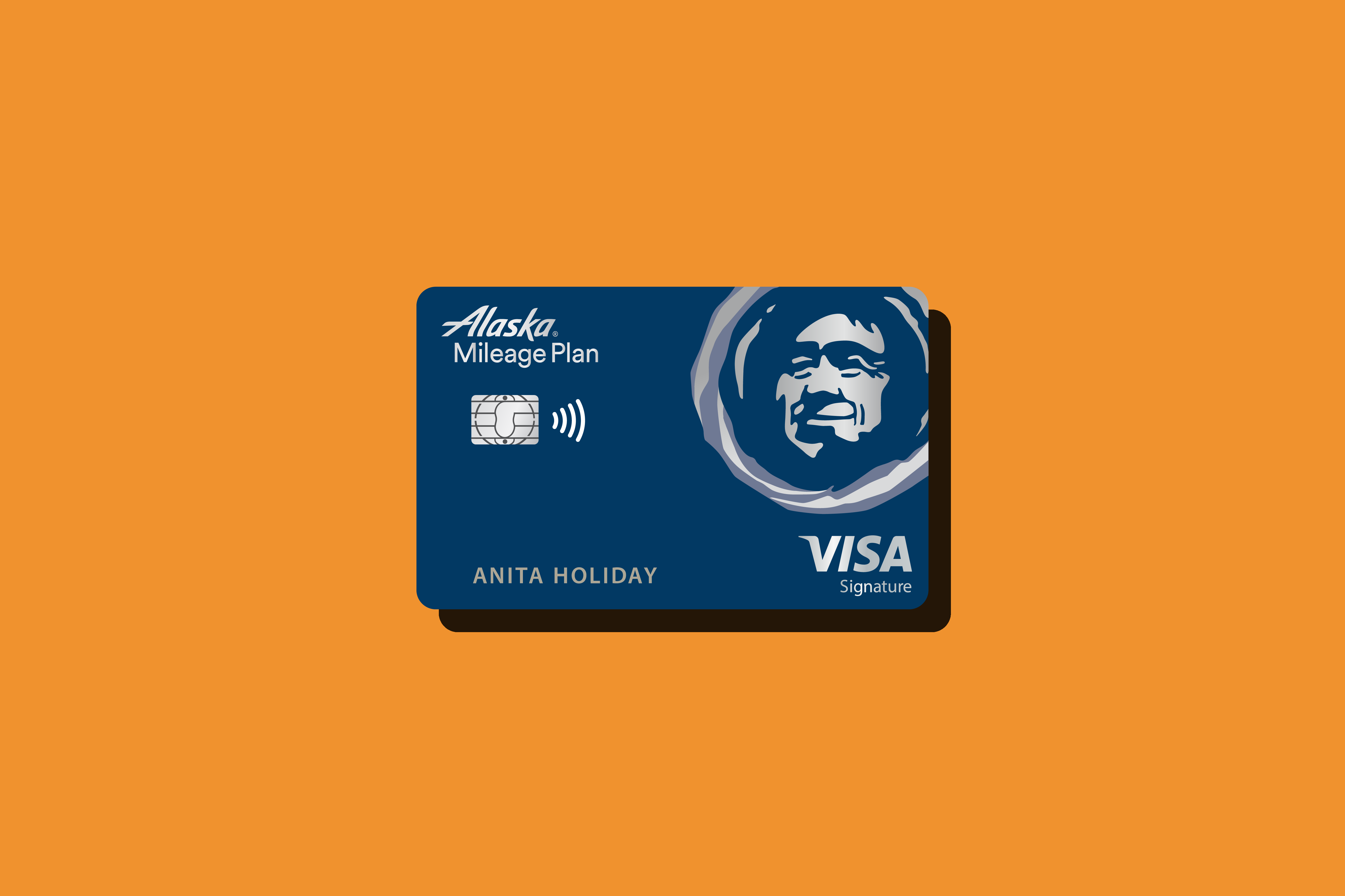 A featured image with the Alaska Airlines credit card at the center